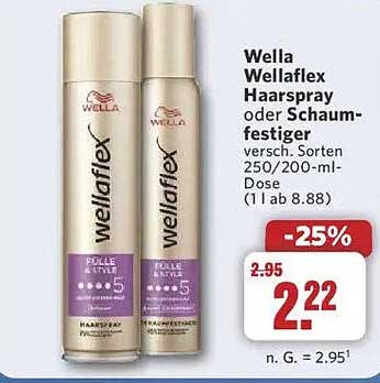 Wella Wellaflex Haarspray oder Schaumfestiger 250/200-ml