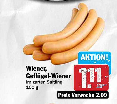 Wiener, Geflügel-Wiener im zarten Saitling 100 g