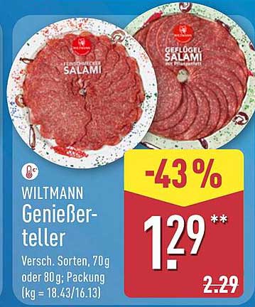 WILTANNN Genießer-Teller, verschiedene Sorten 70g oder 80g