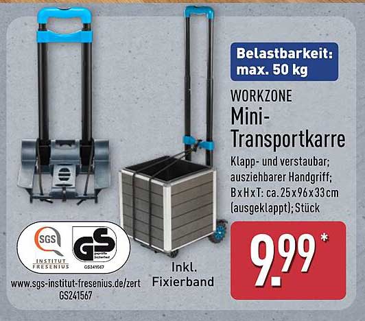 WORKZONE Mini-Transportkarre