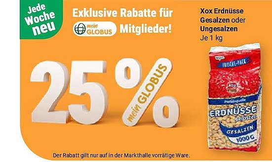Xox Erdnüsse Gesalzen oder Ungesalzen - 1 kg