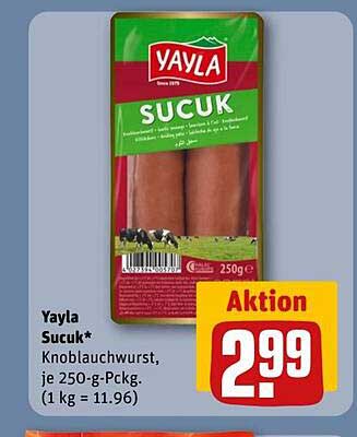 Yayla Sucuk Knoblauchwurst, je 250-g-Pckg.