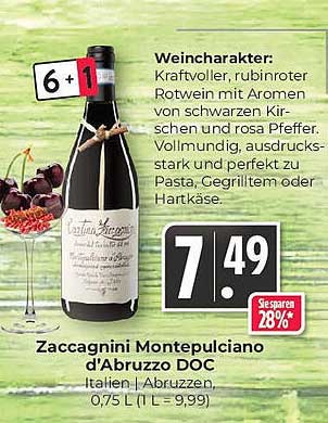Zaccagnini Montepulciano d'Abruzzo DOC, 0,75 L