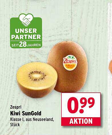 Zespri Kiwi SunGold - Stück für nur 0,99 €