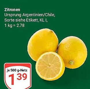 Zitronen - Frisch aus Argentinien und Chile