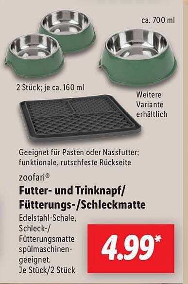 zoofari® Futter- und Trinknapf/Fütterungs-/Schleckmatte