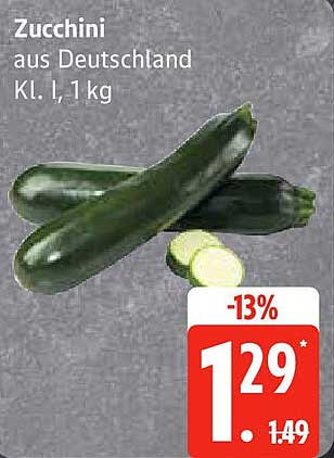 Zucchini aus Deutschland, Kl. I, 1 kg
