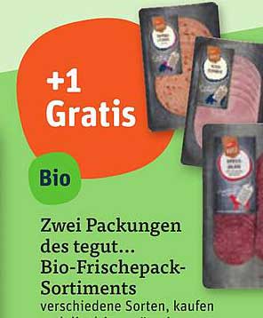 Zwei Packungen des tegut... Bio-Frischepack-Sortiments kaufen und eine gratis erhalten!