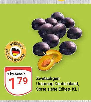 Zwetschgen 1 kg - Ursprung Deutschland