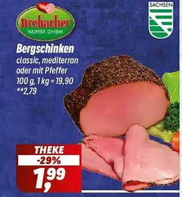Bergschinken classic, mediterran oder mit Pfeffer