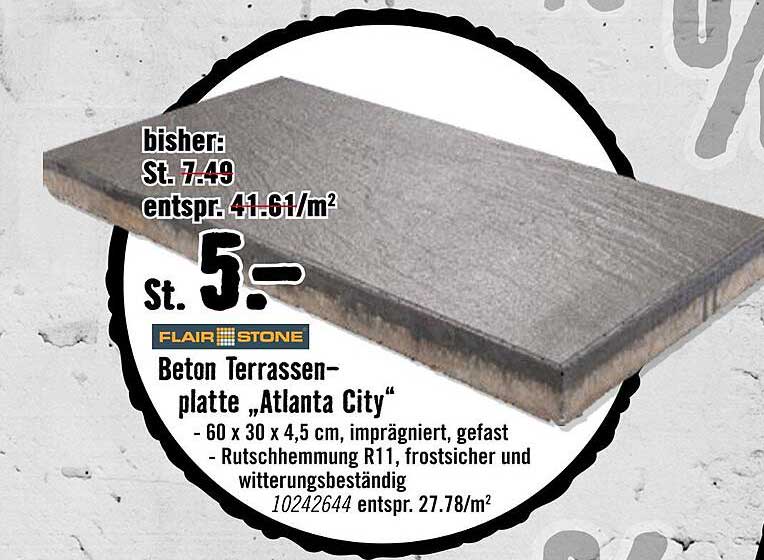 Beton Terrassenplatte „Atlanta City“