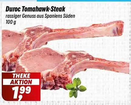 Duroc Tomahawk-Steak - rassiger Genuss aus Spaniens Süden