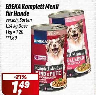 EDEKA Komplett Menü für Hunde - verschiedene Sorten