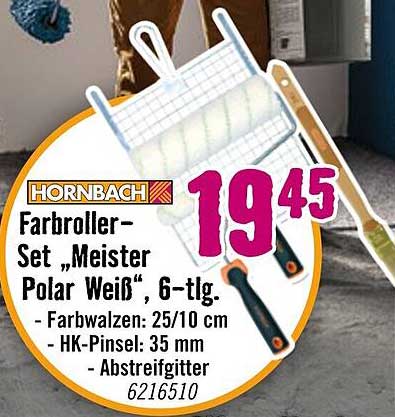 Farbroller-Set "Meister Polar Weiß", 6-tlg.