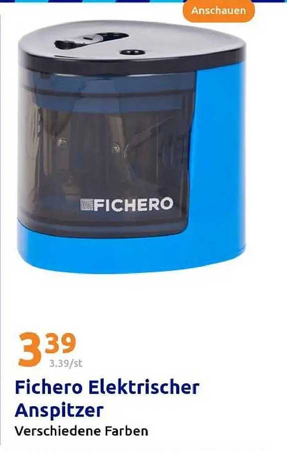 Fichero Elektrischer Anspitzer - Verschiedene Farben