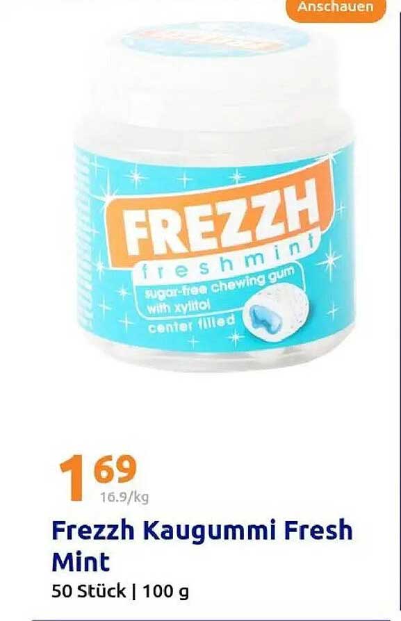 Frezzh Kaugummi Fresh Mint 50 Stück