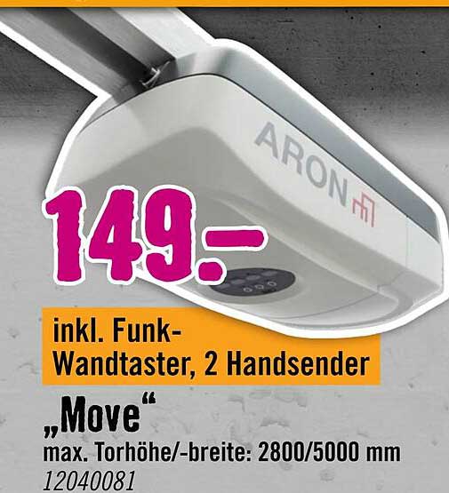 GARAGENANTRIEB ARON Move inkl. Funk-Wandtaster, 2 Handsender