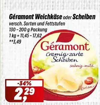 Géramont Weichkäse oder Scheiben - cremig-zarte Vielfalt