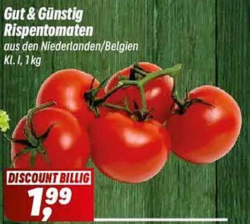 Gut & Günstig Rispentomaten aus den Niederlanden/Belgien, Kl. I, 1 kg
