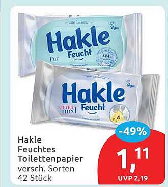 Hakle Feuchtes Toilettenpapier versch. Sorten 42 Stück