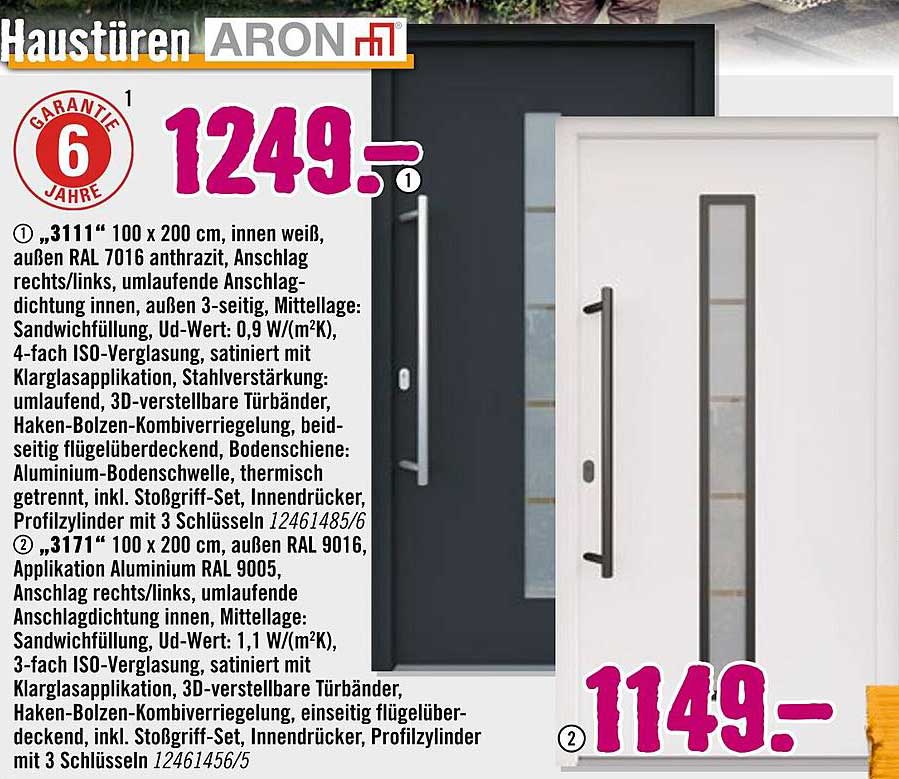 Haustüren von ARON mit modernem Design und hoher Sicherheit
