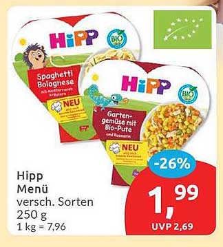 Hipp Menü - Verschiedene Sorten 250 g