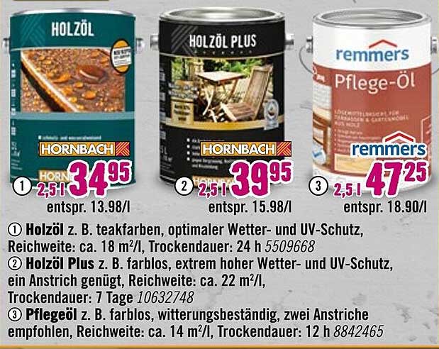 Holzöl 2,5 l von Hornbach