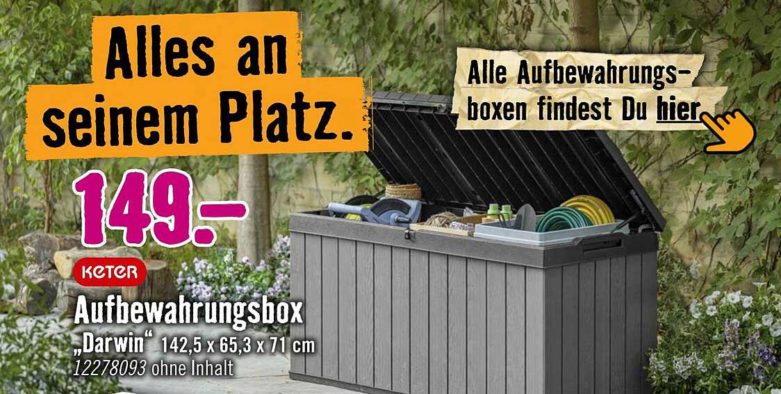 KETER Aufbewahrungsbox "Darwin" 142,5 x 65,3 x 71 cm