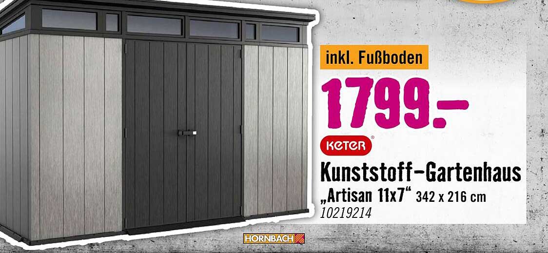 Keter Kunststoff-Gartenhaus "Artisan 11x7" 342 x 216 cm