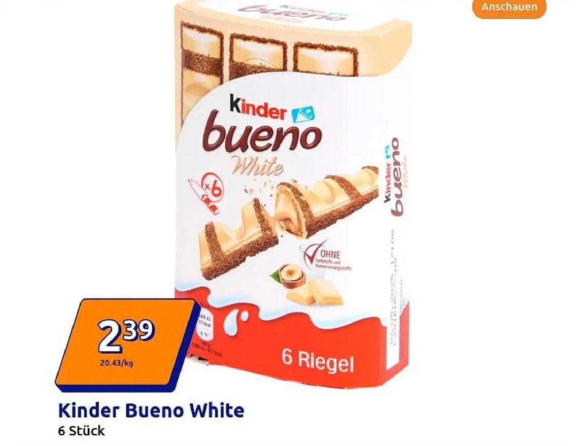 Kinder Bueno White - 6 Stück
