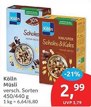 Kölln Müsli - versch. Sorten 450/440 g