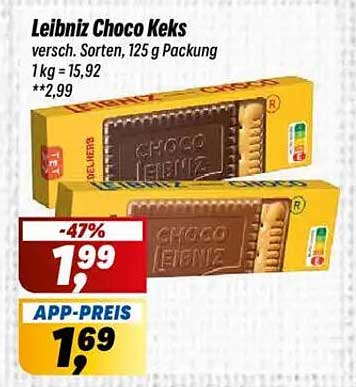 Leibniz Choco Keks, 125 g Packung
