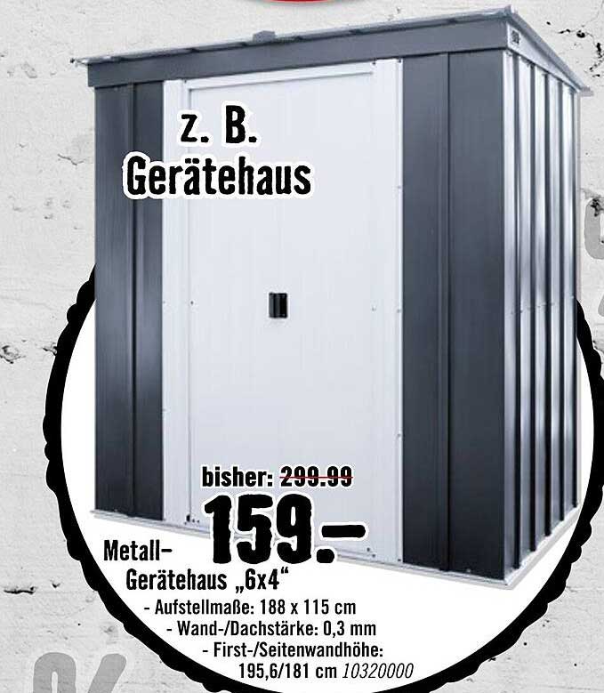 Metall-Gerätehaus „6x4“