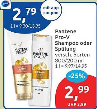 Pantene Pro-V Shampoo oder Spülung - 300/200 ml