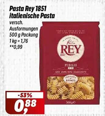 Pasta Rey 1851 italienische Pasta, verschiedene Ausformungen, 500 g