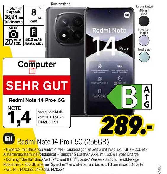 Redmi Note 14 Pro+ 5G (256GB)