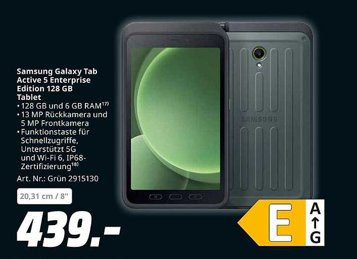 Samsung Galaxy Tab Active 5 Enterprise Edition 128 GB Tablet