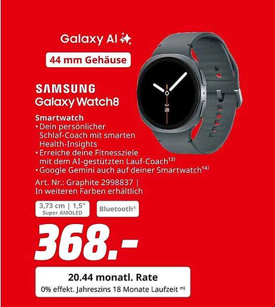 Samsung Galaxy Watch8 - Smartwatch mit innovativen Funktionen