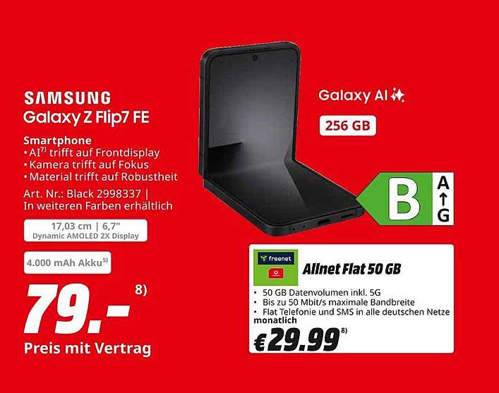Samsung Galaxy Z Flip7 FE - Smartphone mit Vertrag