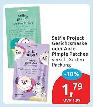 Selfie Project Gesichtsmaske oder Anti-Pimple Patches - 10% Rabatt