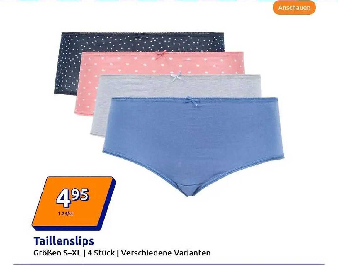 Taillenslips, 4 Stück in verschiedenen Varianten