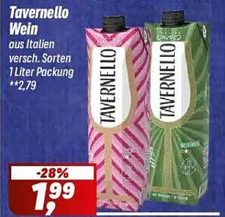 Tavernello Wein aus Italien – 1 Liter Packung zum Sonderpreis!