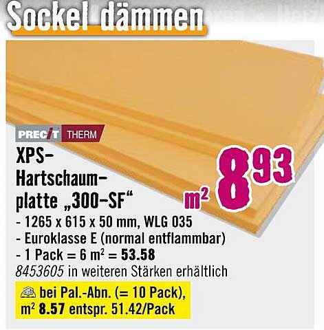 XPS-Hartschaumplatte "300-SF"