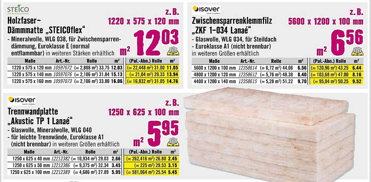 Zwischen sparrenklemmfilz „ZKF 1-034 Lanaé“