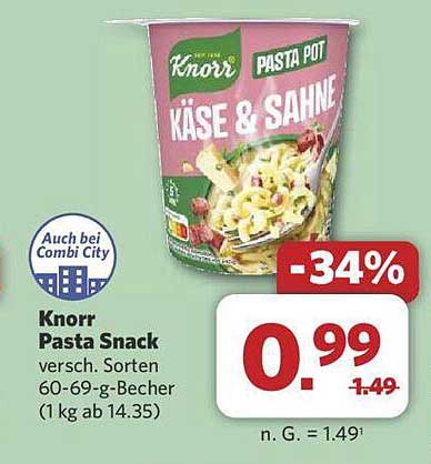 Faszinierend Knorr Pasta Snack Angebot Ebenbild