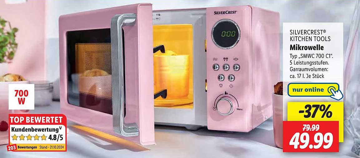 Silvercrest Mikrowelle Angebot bei Lidl Silvercrest Mikrowelle Angebot bei Lidl