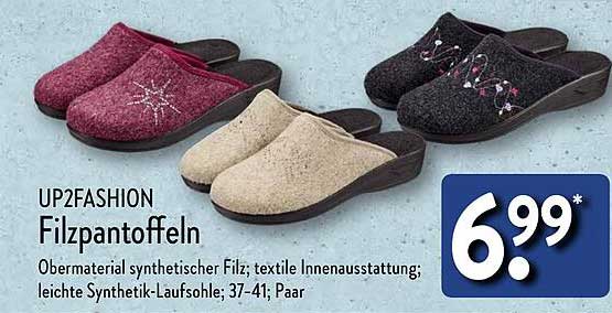 Fabelhafte Filzpantoffeln Damen Aldi Bilder