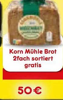 Korn Mühle Brot 2fach sortiert gratis