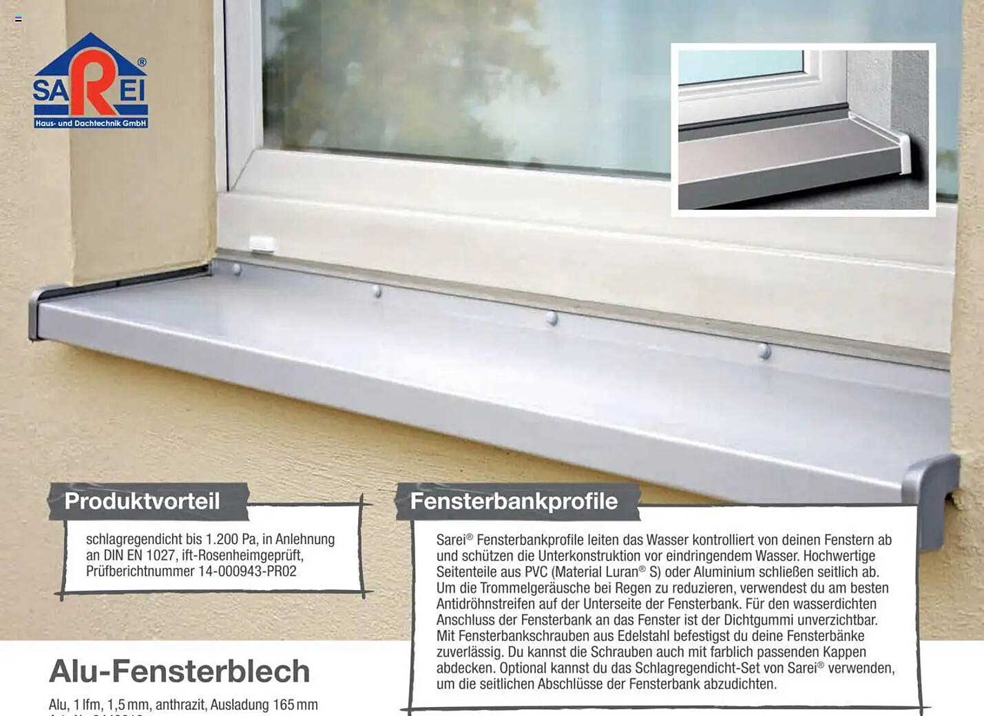 Alu-Fensterblech