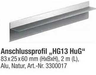 Anschlussprofil „HG13 HuG“
